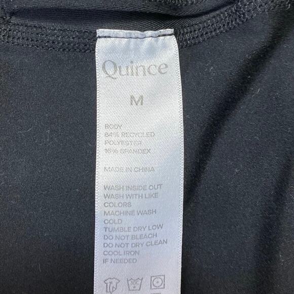 Quince Black Skinny Leg High Waist Activewear Workout Yoga Leggings Pants Size M - Picture 4 of 4